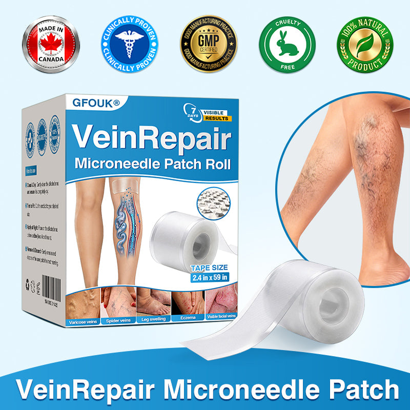 🇨🇦🏆✅️🏃GFOUK® VeinRepair Microneedle Patch Roll⚡Instant Relief, Long-Term Results